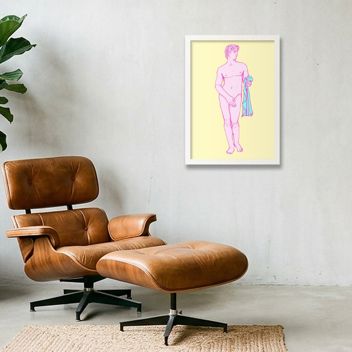 David — A3 (30×42cm, 12×17") White Frame
